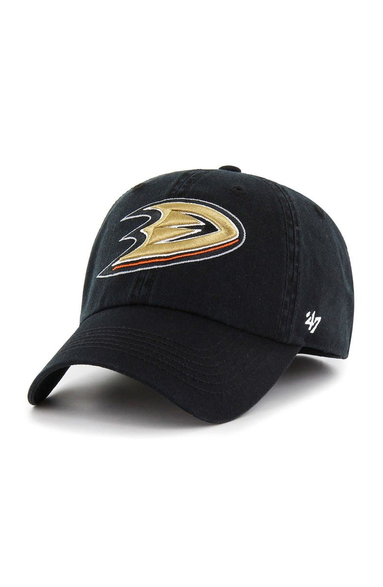 '47 Men's '47 Black Anaheim Ducks Classic Franchise Fitted Hat, Main, color,