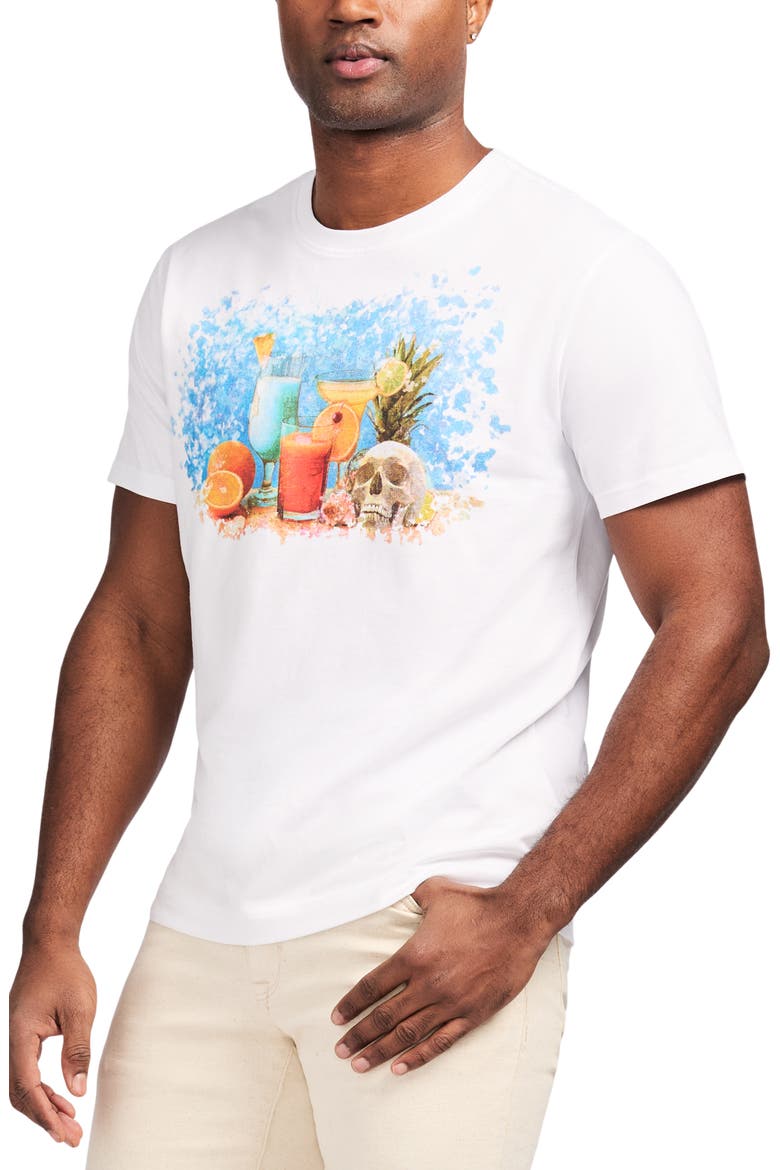 Summer Sips Knit Graphic T-Shirt, Alternate, color, WHITE