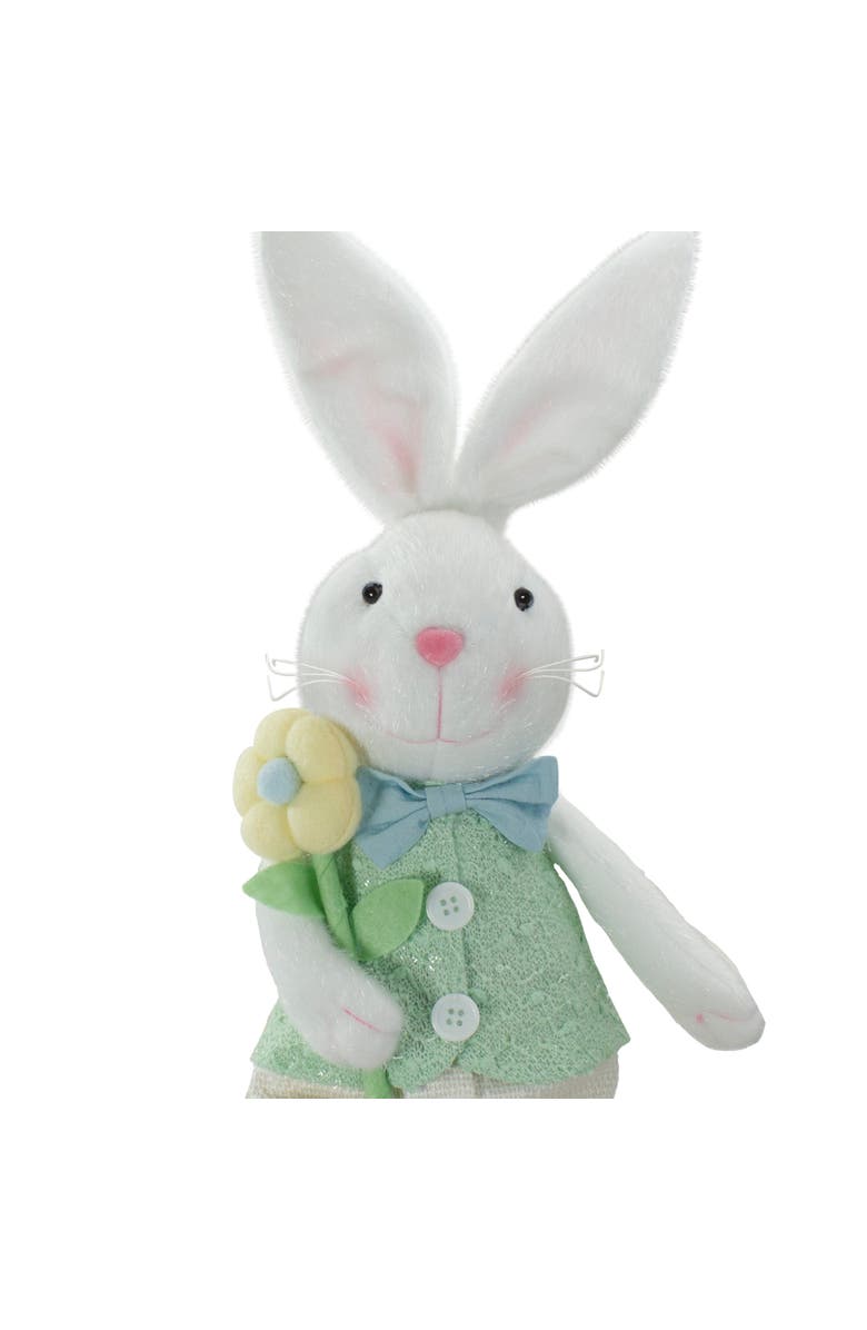 Northlight Boy Bunny Rabbit Easter and Spring Figure - 24" - Green, Alternate, color, White