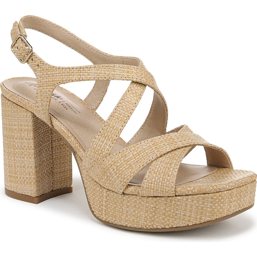 LifeStride Adrianna Slingback Platform Sandal - Wide Width Available in Natural  product