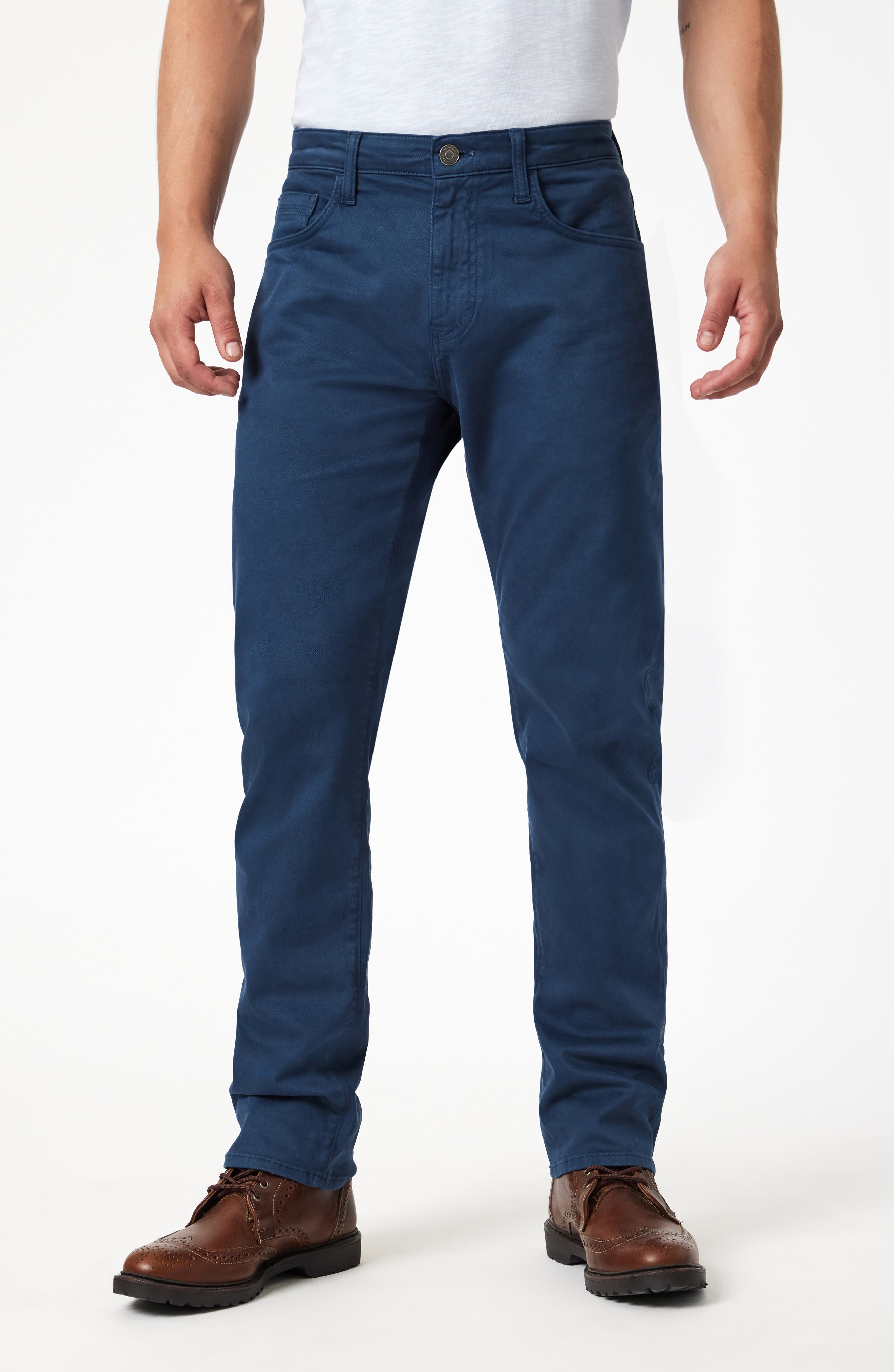 Mavi Jeans Zach Straight Leg Twill Pants In Blue