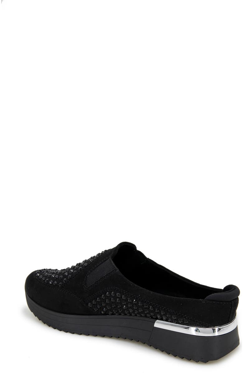 Reaction Kenneth Cole Cameron Rhinestone Sneaker Mule, Alternate, color, Black Knit
