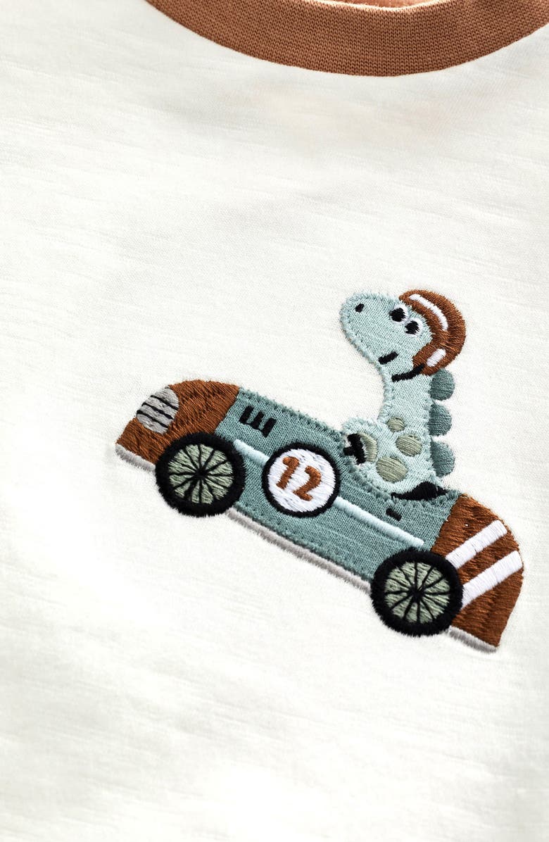 NEXT Kids' Dino Racer Appliqué Cotton Graphic T-Shirt, Alternate, color, 