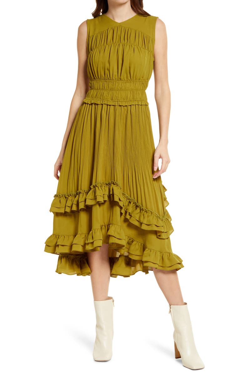 Amy Lynn Double Frill Sleeveless Dress, Main, color, 