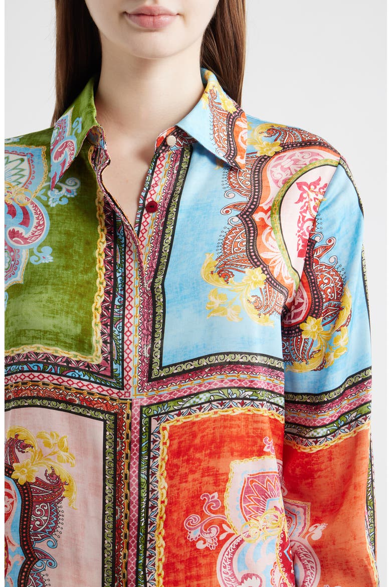 Johanna Kaleidoscope Button-Up Shirt, Alternate, color, KALEIDOSCOPE PRINT