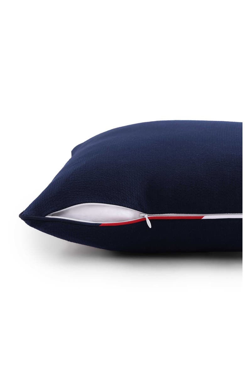 Flag Seersucker Accent Pillow, Alternate, color, NAVY