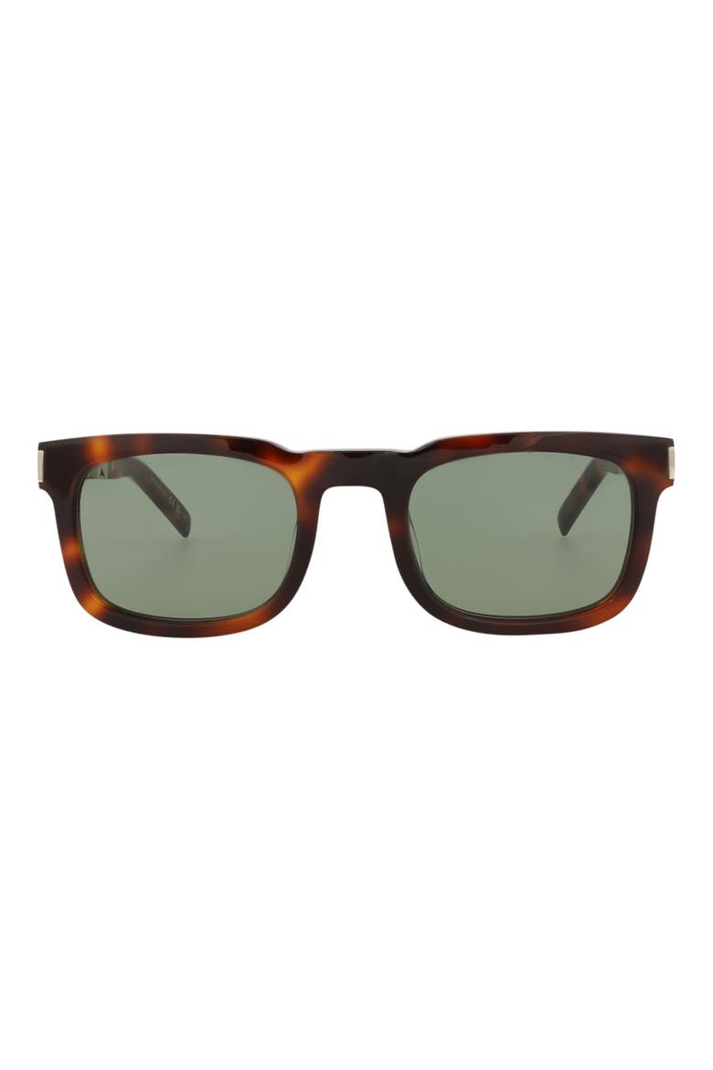 51mm Square Sunglasses, Main, color, HAVANA GOLD GREEN