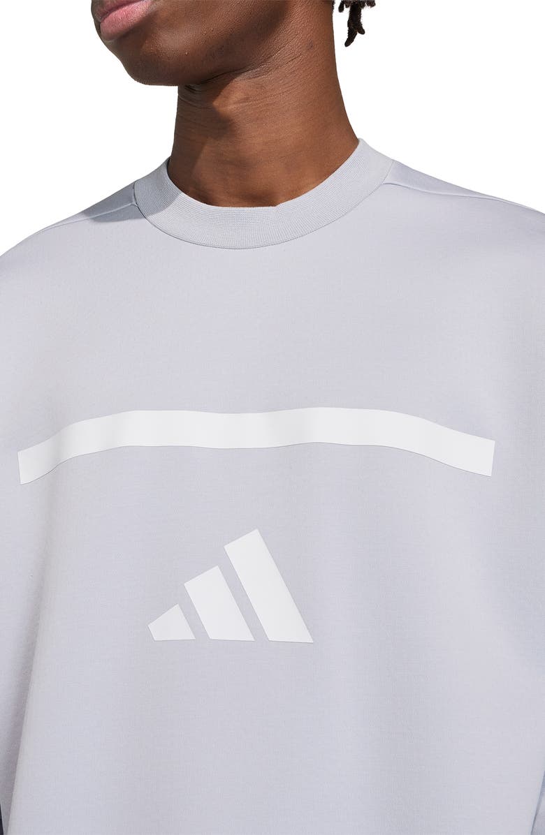 adidas Z.N.E. Oversize Sweatshirt, Alternate, color, Halo Silver/ /