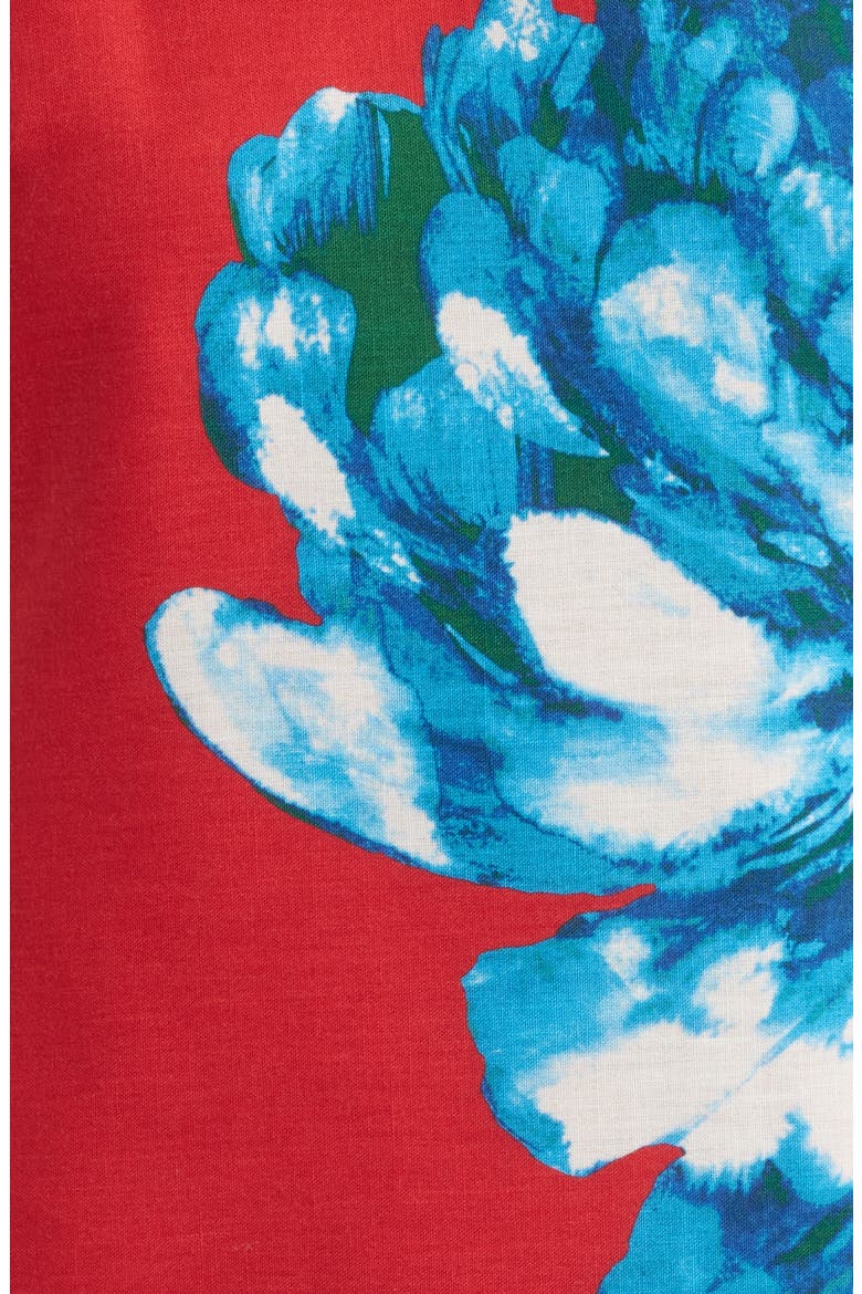 Floral Print Sheath Dress, Alternate, color, RED BLUE