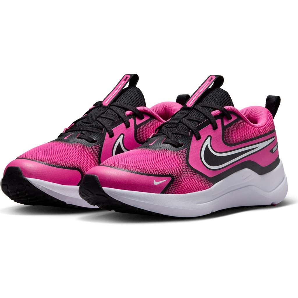 Nike Cosmic Runner Running Shoe In Laser Fuchsia/white/black