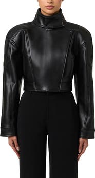 Naked Wardrobe Faux Leather Moto Jacket