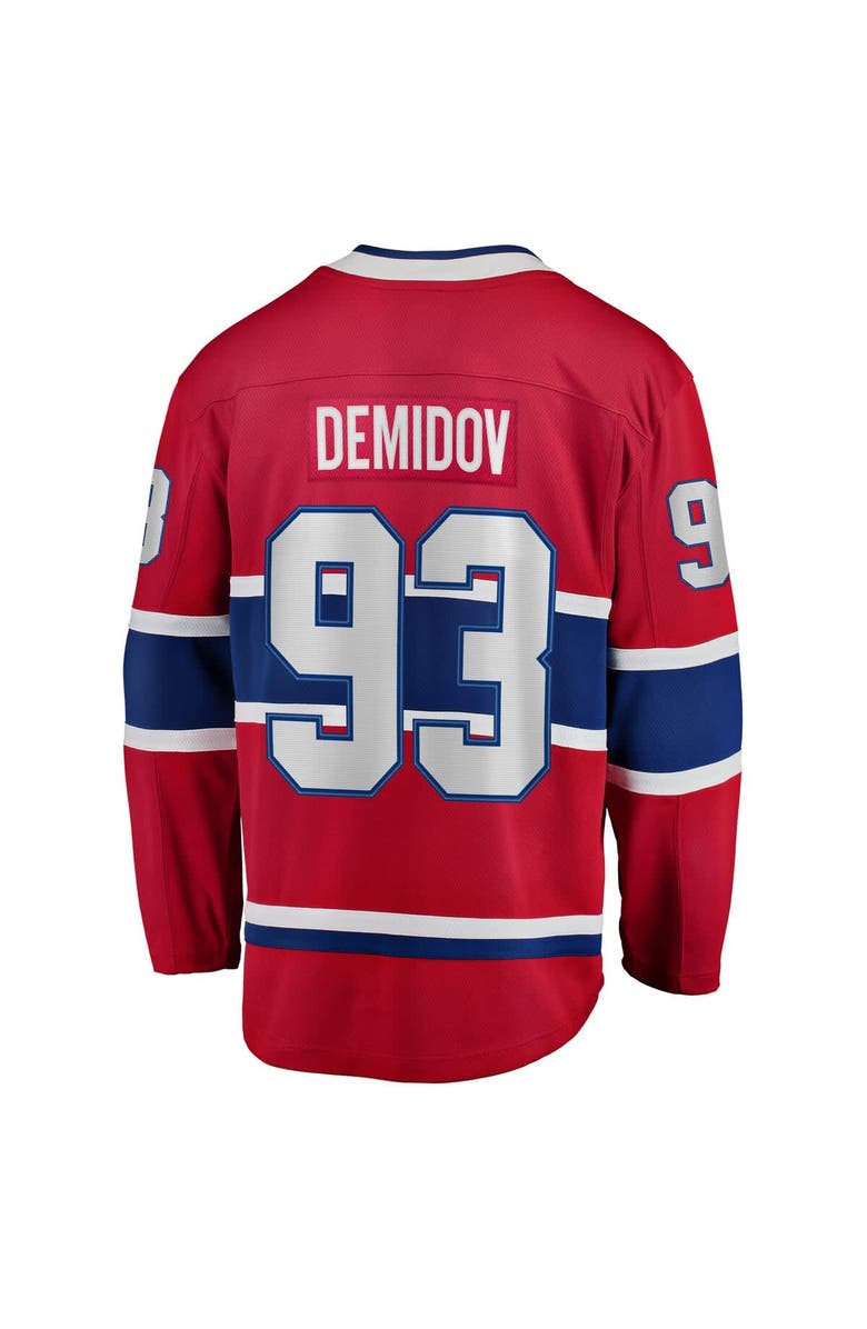 FANATICS Men's Fanatics Ivan Demidov Red Montreal Canadiens Home Breakaway Jersey, Alternate, color, Red