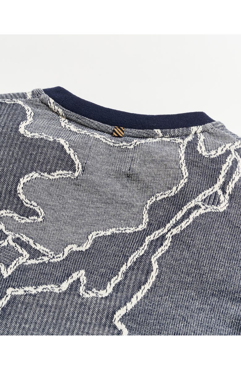 Billy Reid Camellia Patchwork Sweatshirt, Alternate, color, Navy Multi