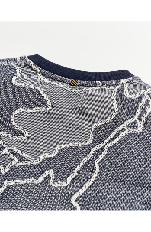 Billy Reid Camellia Patchwork Sweatshirt In Blue