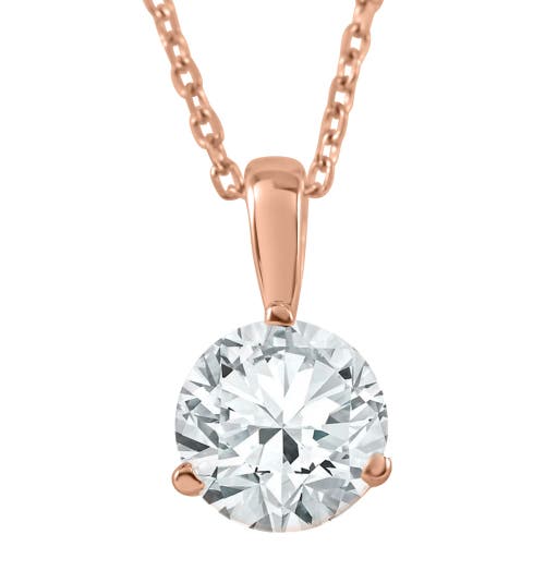 Bliss Diamond 1/2 Ct Solitaire Lab Grown Diamond Pendant Available In 14k White Gold