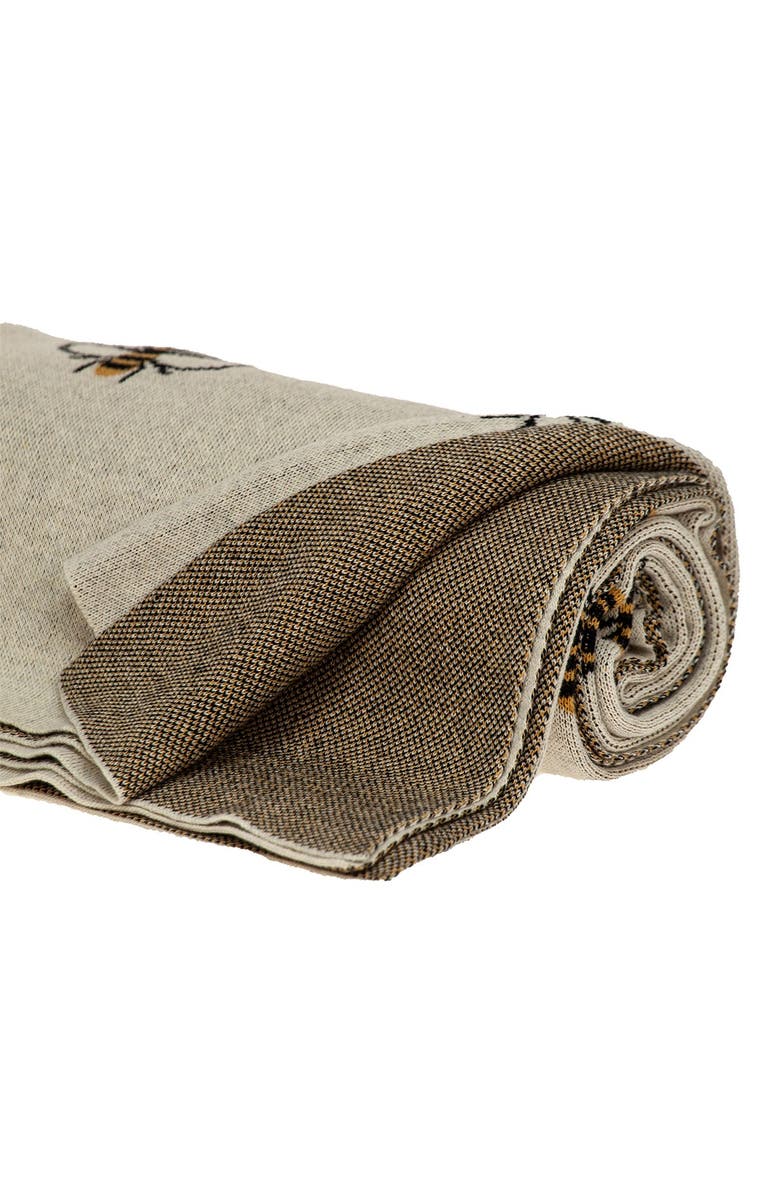 PARKLAND COLLECTION Transitional Ivory 50" x 60" Knitted Throw Blanket, Alternate, color,