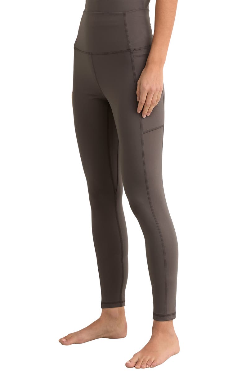 Reiss Lennie High Waist Leggings, Alternate, color, Taupe Brown