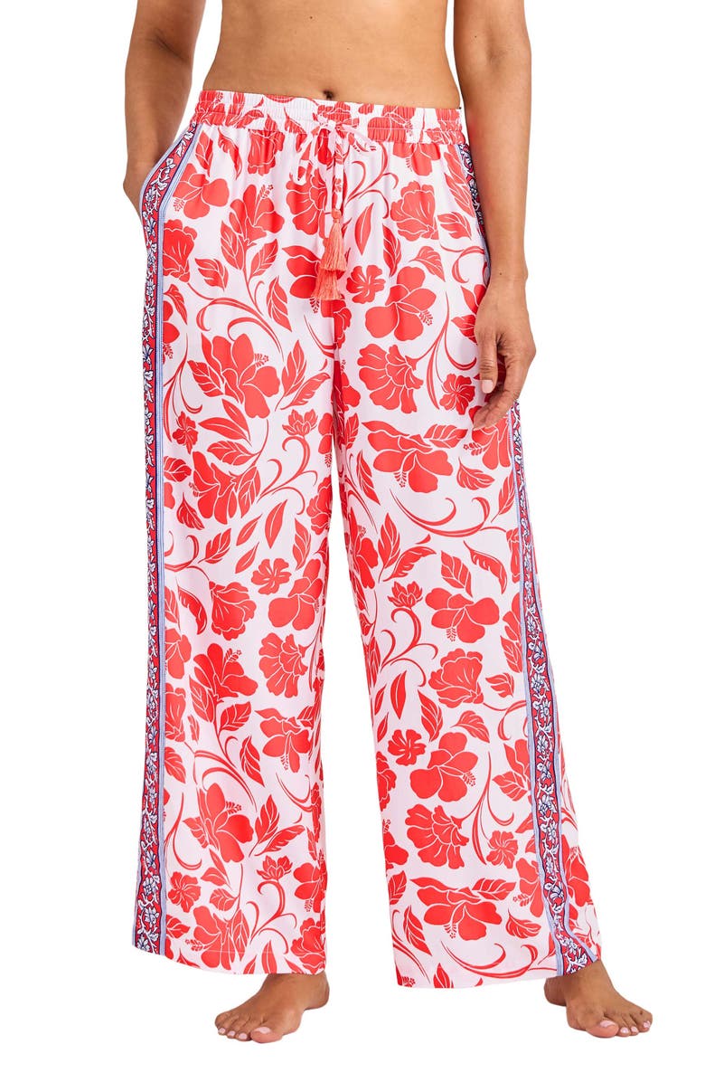 Tommy Bahama Fiori Border Cover-Up Drawstring Pants, Main, color,