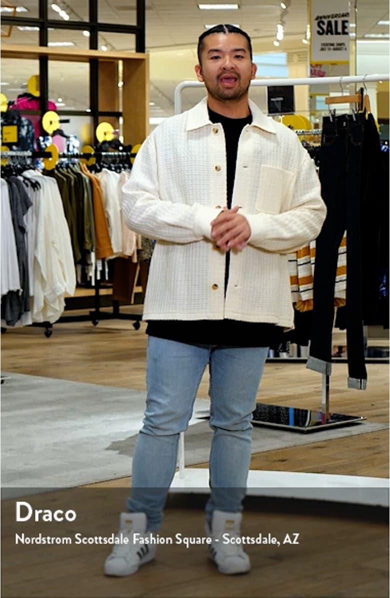 Textured Wool Blend Shirt Jacket, sales video thumbnail