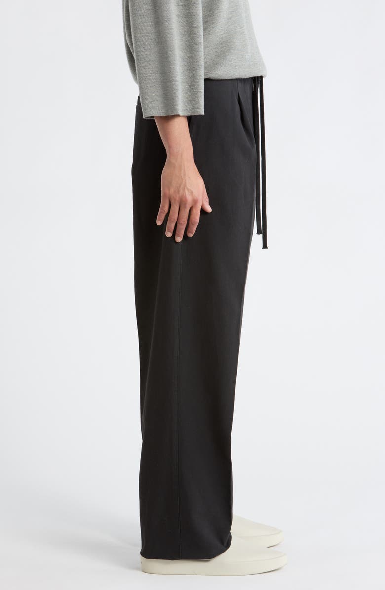 Fear of God Essentials Cotton Canvas Pleat Front Pants, Alternate, color,