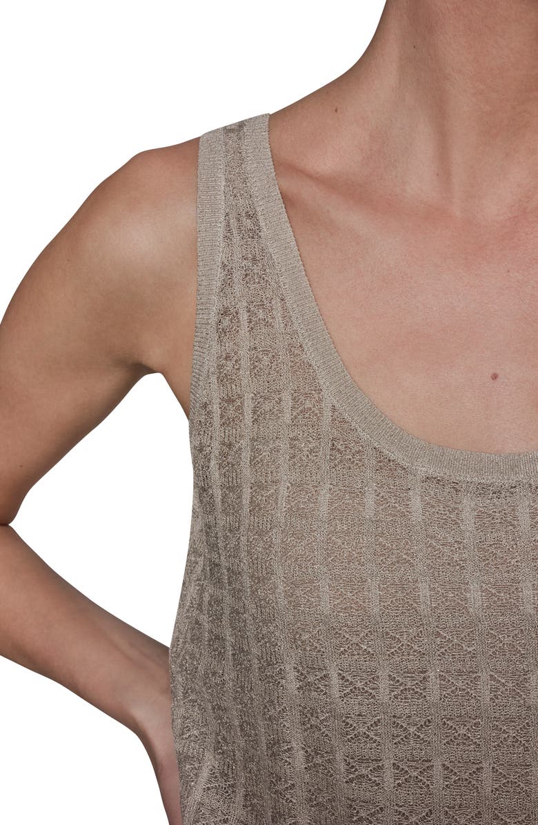Donna Karan New York Grid Patter Sweater Tank, Alternate, color,