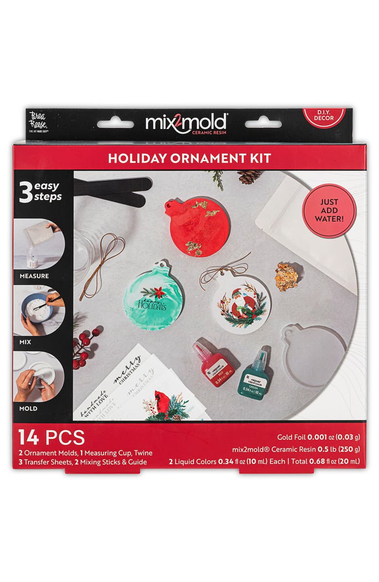 Brea Reese Mix2Mold Ceramic Resin Holiday Ornament Kit, Main, color, Multicolored