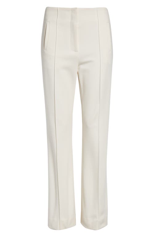 Veronica Beard Kean Pintuck Pleat Crop Pants In White