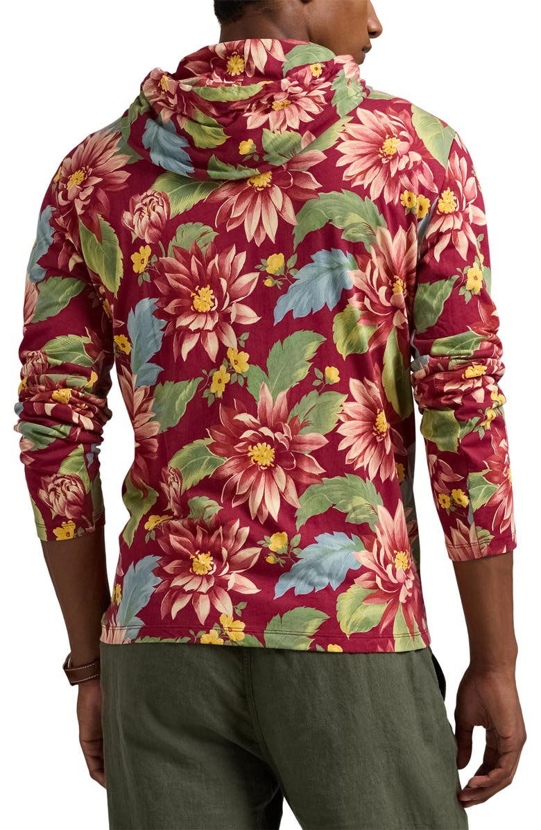 Polo Ralph Lauren Floral Print Cotton Jersey Hooded T-Shirt, Alternate, color, 