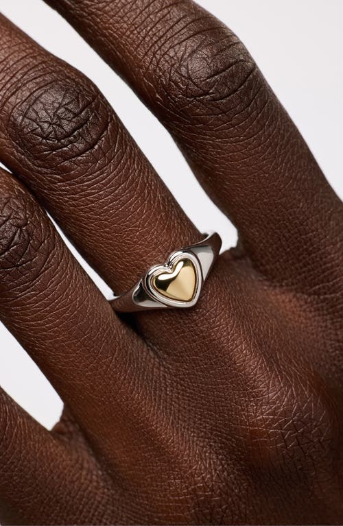 Ana Luisa Elysia Heart Ring In Metallic