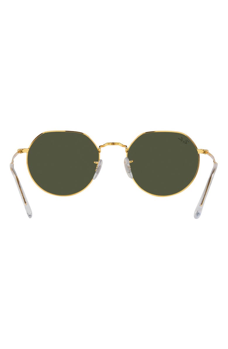 Ray-Ban 51mm Round Sunglasses, Alternate, color, Legend Gold/ Green