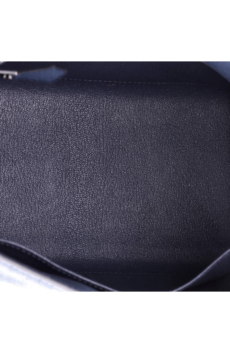 Pre-Owned Hermes Kelly Handbag Blue Epsom with Palladium Hardware 28, Alternate, color,