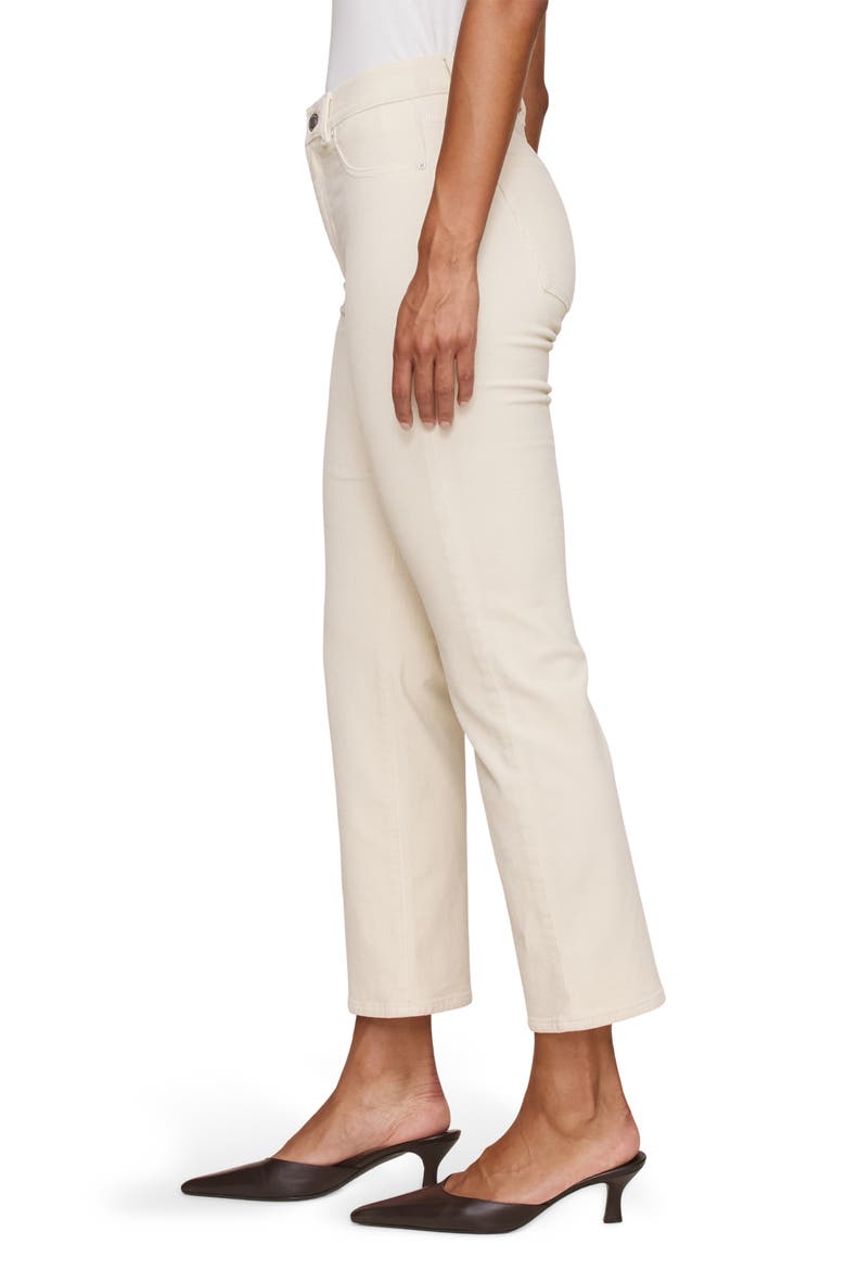 Patti High Waist Ankle Straight Leg Corduroy Jeans, Alternate, color, MANILLA