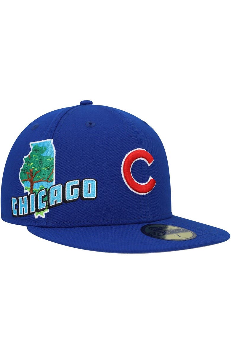 New Era Men's New Era Royal Chicago Cubs Stateview 59FIFTY Fitted Hat, Main, color, Royal