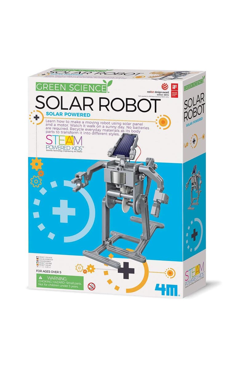 4M Green Science Solar Robot STEM Educational Kit, Main, color, Multicolored