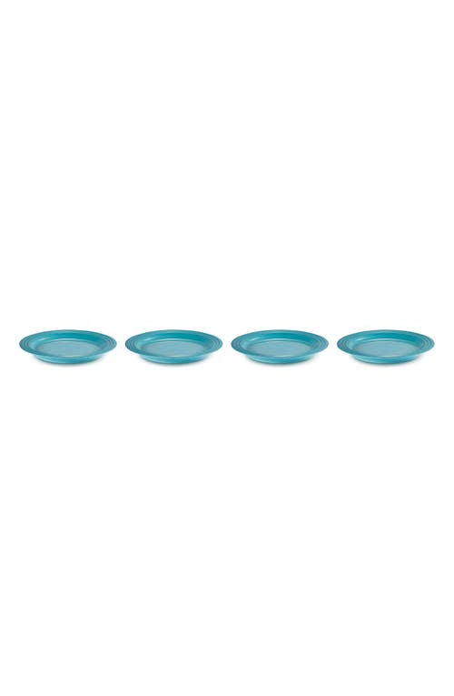 Le Creuset Vancouver Set Of 4 Dinner Plates In Caribbean