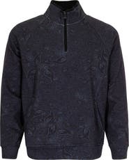 Lords of Harlech Craig Brushed Interlock Quarter Zip Pullover