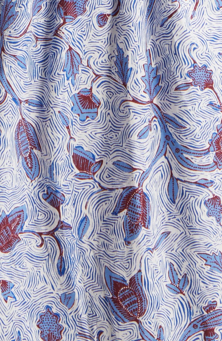 Ulla Johnson Adriana Floral Print Midi Dress, Alternate, color, Gardenia