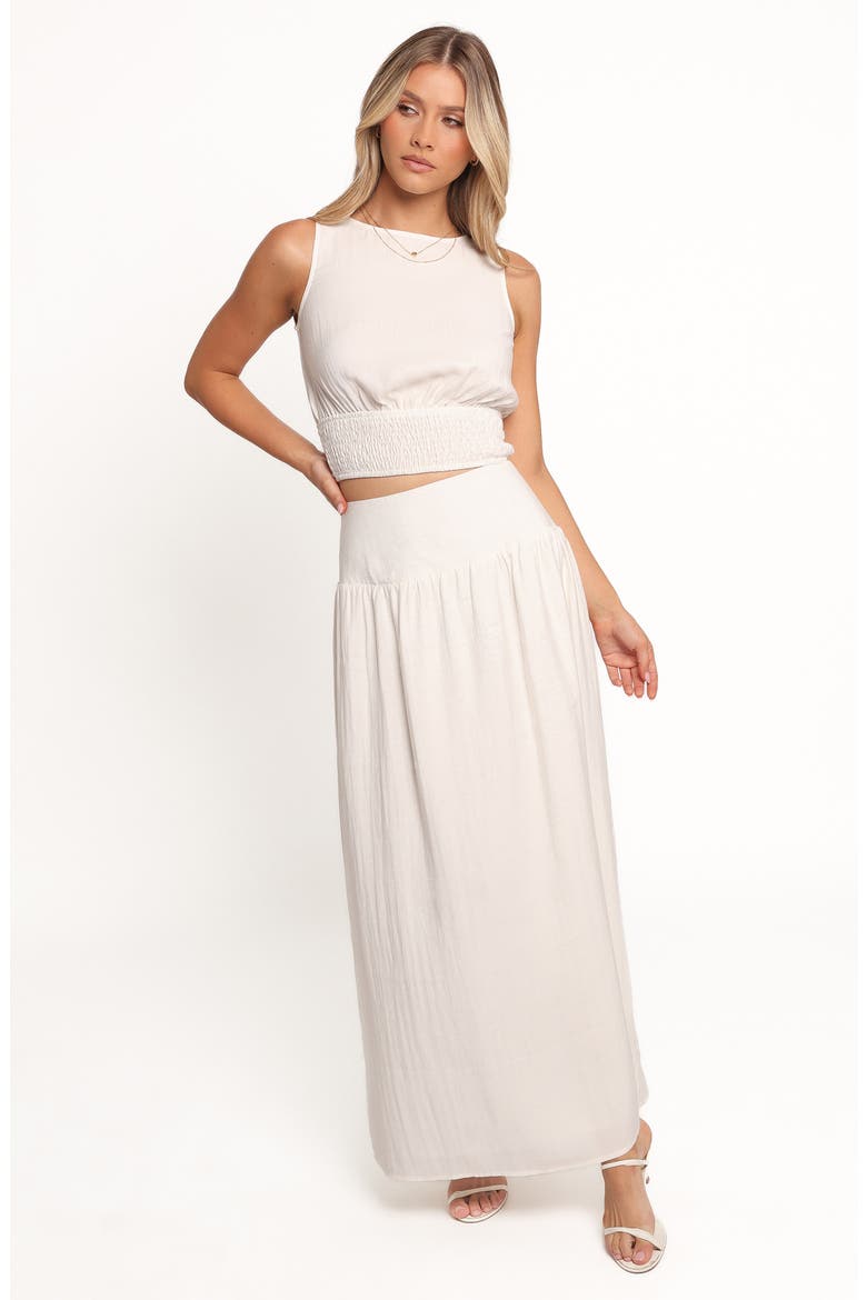 Kerri Crop Top & Maxi Skirt Set, Alternate, color, WHITE