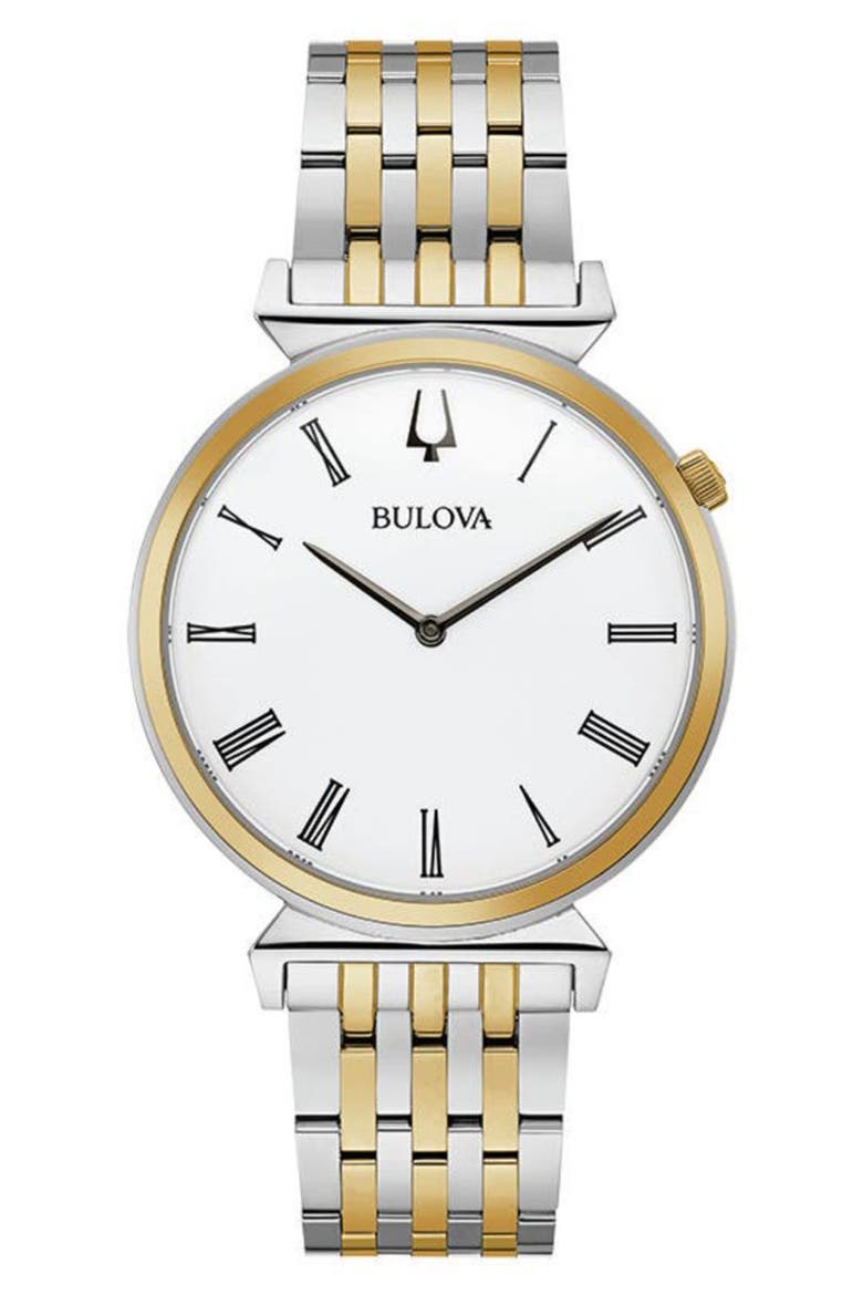 Men's Regatta White Dial Stainless Steel Heritage Watch, 38mm, Main, color, TWO-TONE