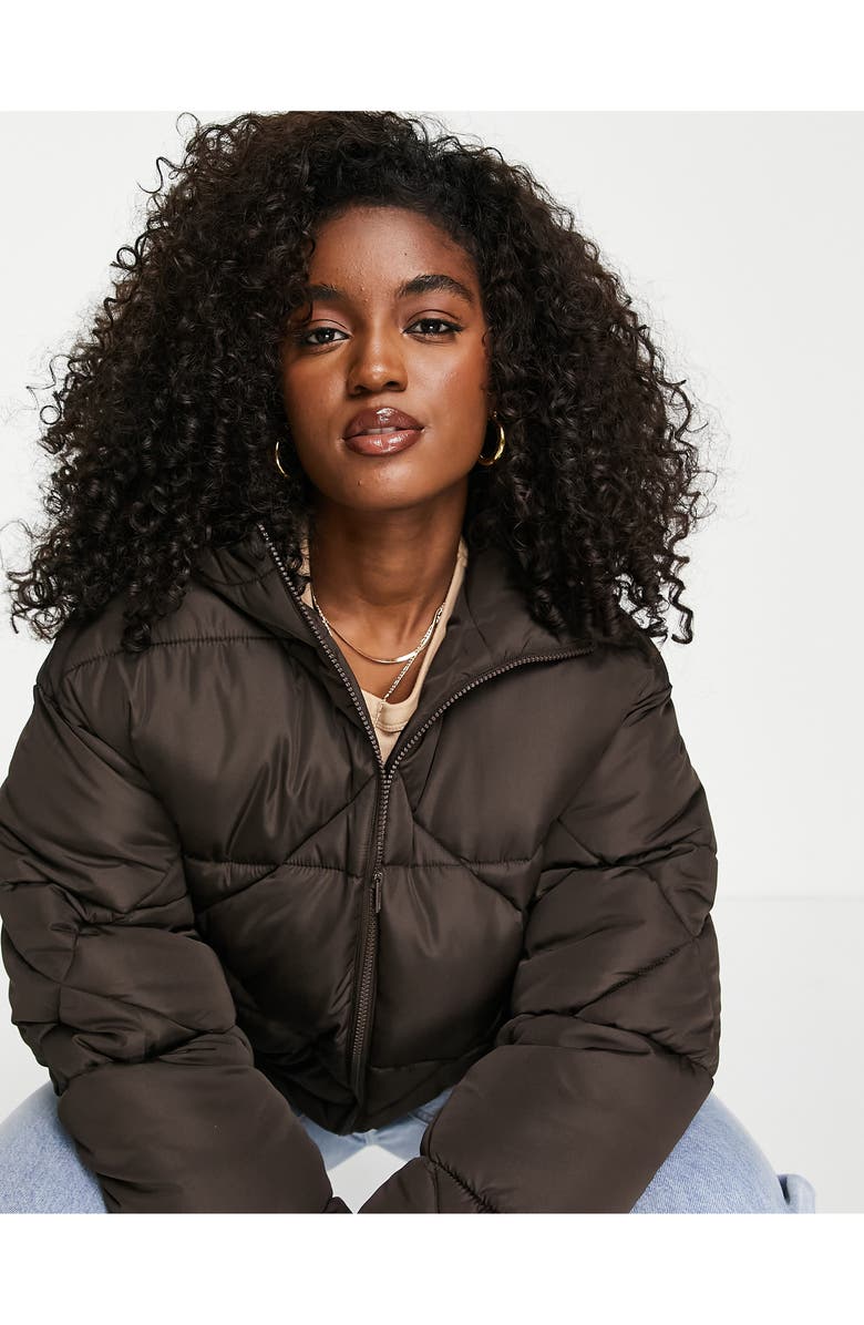 ASOS DESIGN Quilted Puffer Jacket, Alternate, color,