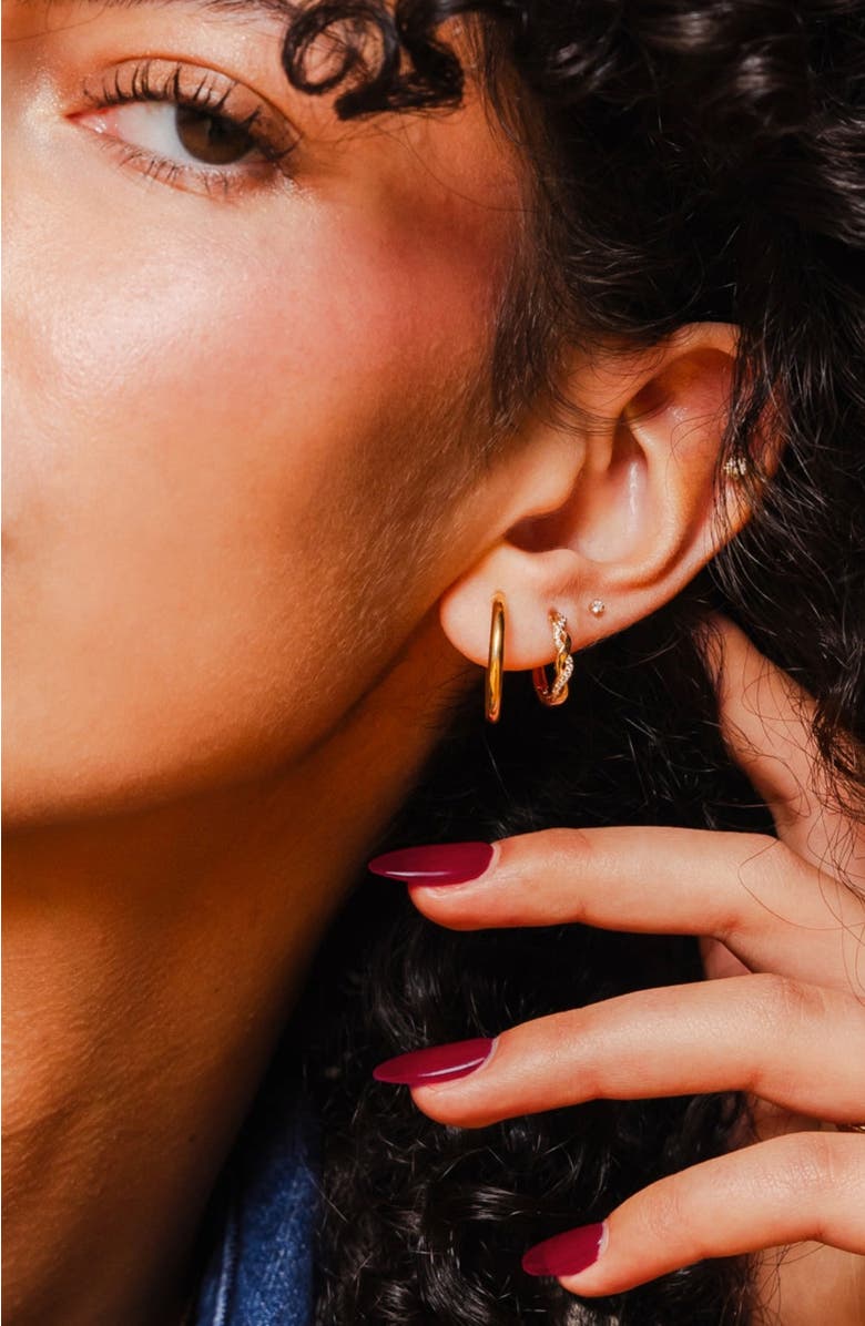 MADE BY MARY Maude Hoop Earrings, Alternate, color, Silver