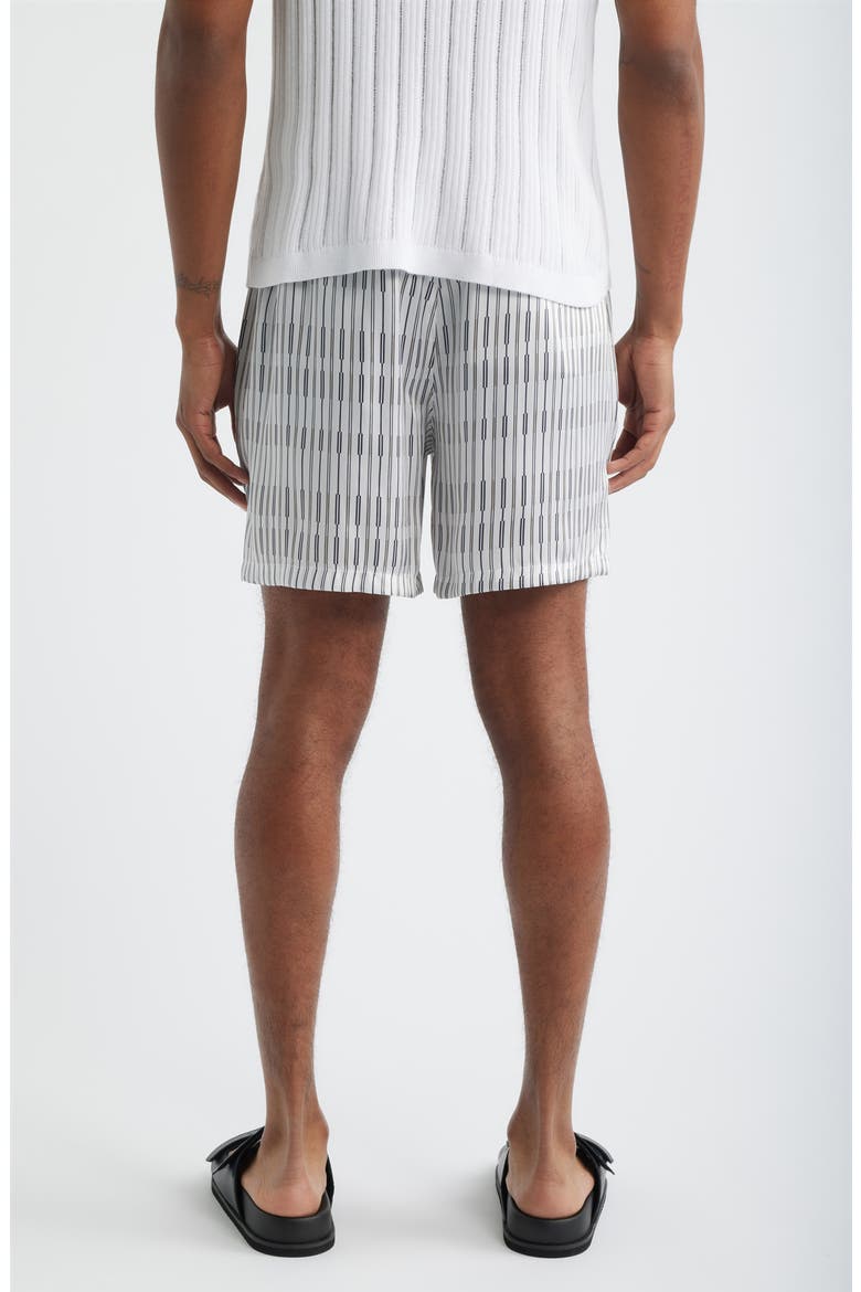 Satin Drawstring Shorts, Alternate, color, WHITE- GREY OLIVER STRIPE