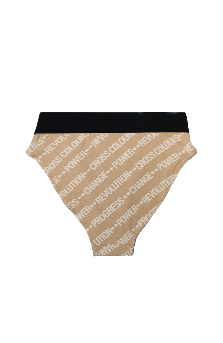 Cross Colours Power Revolution Progress Change Bikini Brief, Alternate, color, Nude