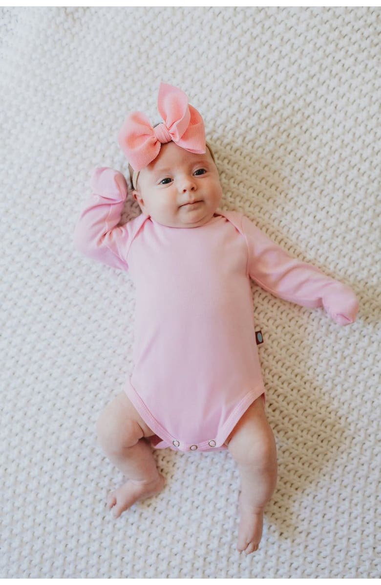 CITY THREADS Organic Cotton Super-Soft Long Sleeve Bodysuit, Alternate, color, Black