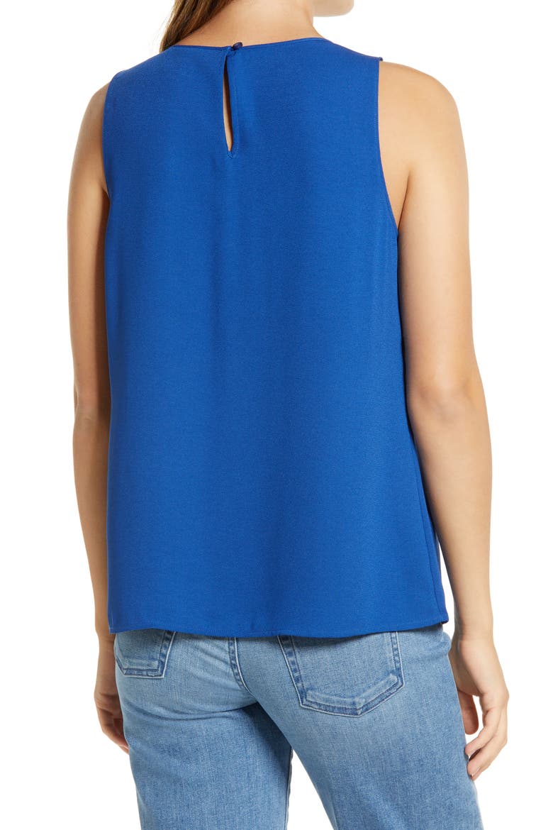 Print Sleeveless Top, Alternate, color, BLUE MONACO