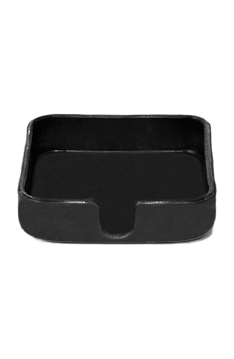 Graf Lantz Kobon Leather Square Tray, Main, color, Black