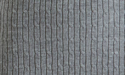 Blu Pepper Cable Knit Sweater Dress In Gray