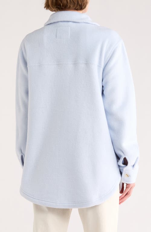 Thread & Supply Polar Fleece Shacket In Blue