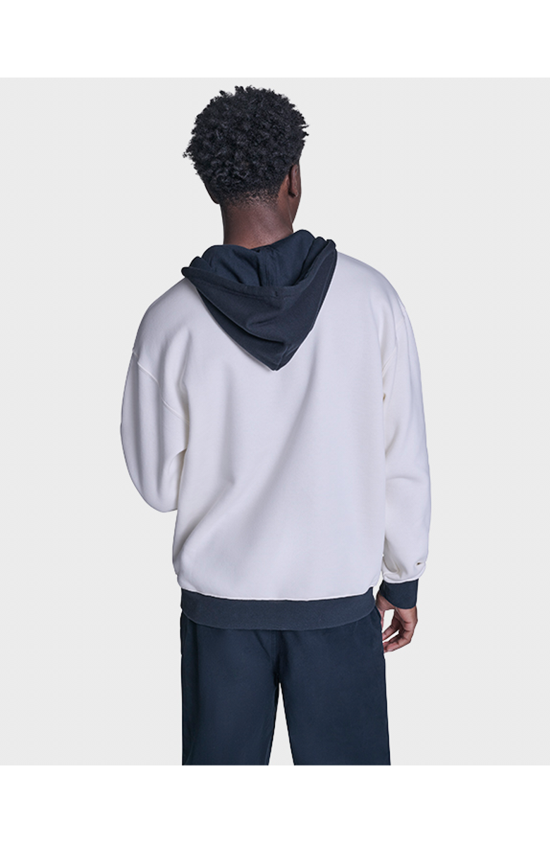 Converse Chuck Taylor Patch Two-Tone Hoodie, Alternate, color, Converse Egret