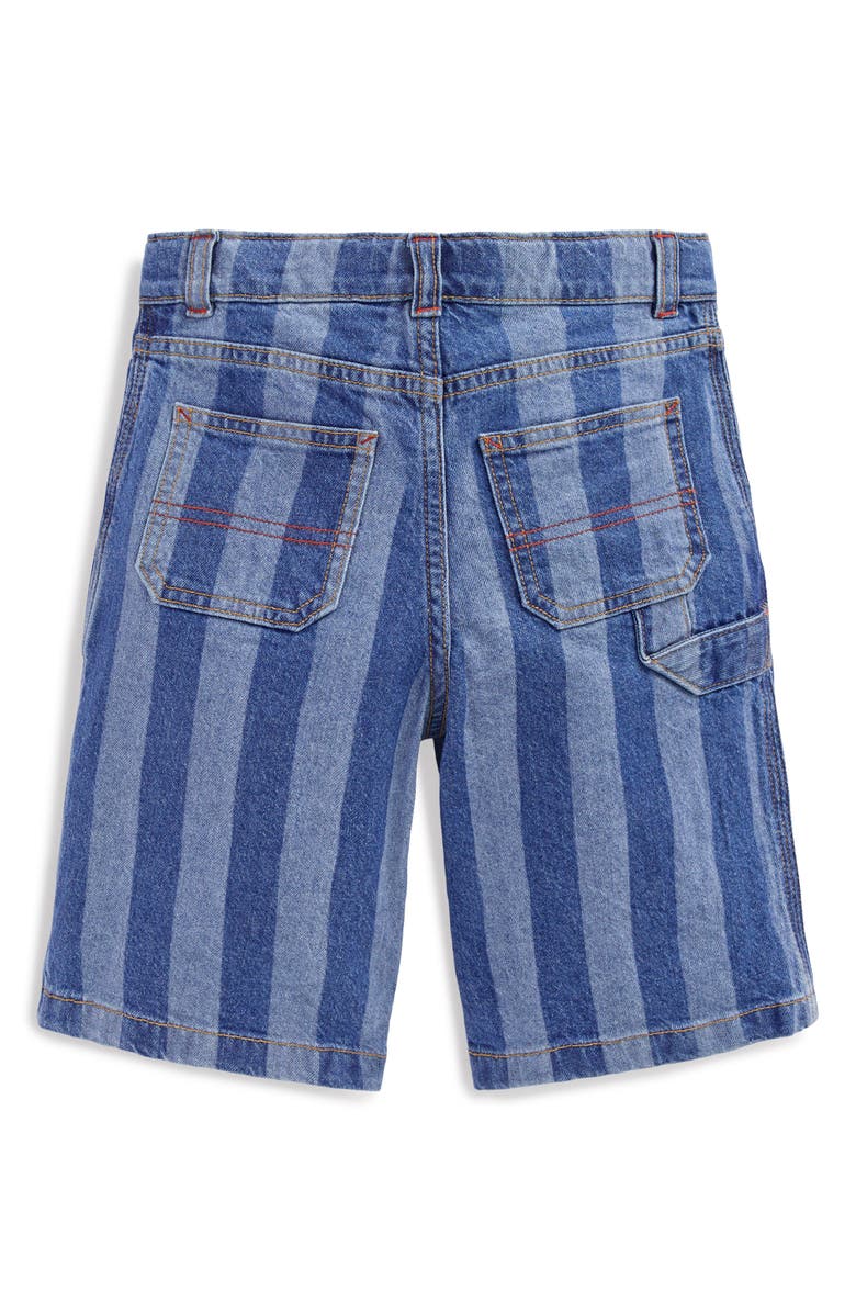 Mini Boden Kids' Vertical Stripe Carpenter Shorts, Alternate, color, Shadow Stripe